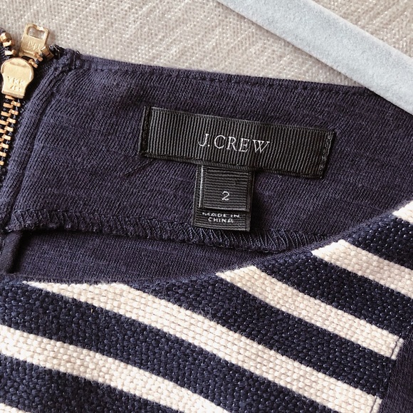 JCREW midi dress thick cotton stripe - Picture 2 of 3